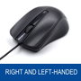 Ewent EW3300 Souris Optique USB 1000 DPI, Design Ergonomique, pour Gauchers et Droitiers