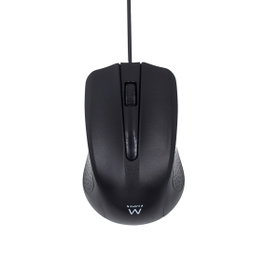 Ewent EW3300 Souris Optique USB 1000 DPI, Design Ergonomique, pour Gauchers et Droitiers