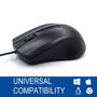 Ewent EW3300 Souris Optique USB 1000 DPI, Design Ergonomique, pour Gauchers et Droitiers