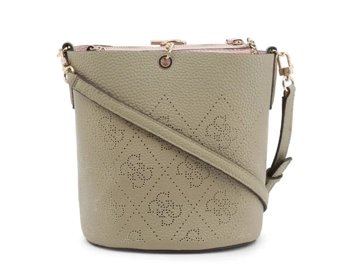 Guess Amara Sac à main en textile Vert Guess Amara Sac à main en textile Vert