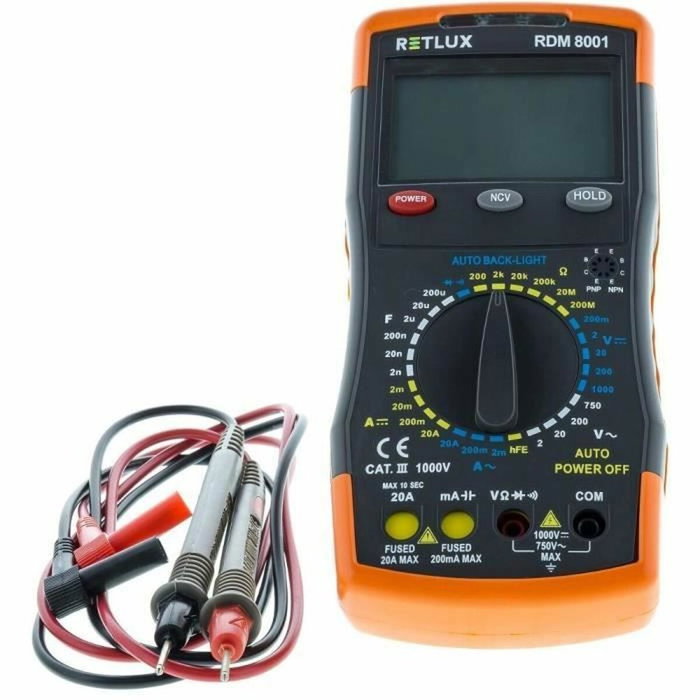 Retlux RDM 8001 Multimètre numérique professionnel