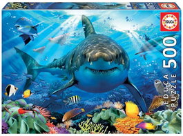 Educa - Puzzle 500 pièces - Grand requin blanc - Jeu adulte et enfant (à partir de 11 ans) - Langues : espagnol, anglais