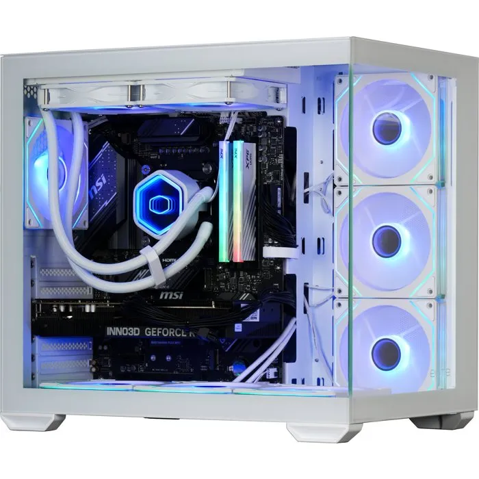 Cooler Master PC Gamer sans Windows - AMD Ryzen 8700F - RTX 5060 Ti - 32 Go DDR5 - 1 To SSD - Blanc