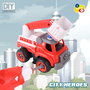 Tachan T01025 - Camion de Pompiers RC Constructible 33 Pièces, Véhicule à Monter avec Télécommande, Jouet Éducatif et de Construction pour Enfants à Partir de 3 Ans
