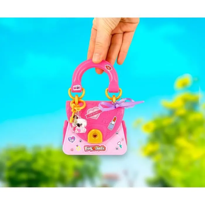 Funlockets - Mini sac à secrets - S22240FR1 - Accessoire coloré pour enfants, rose, violet, doré