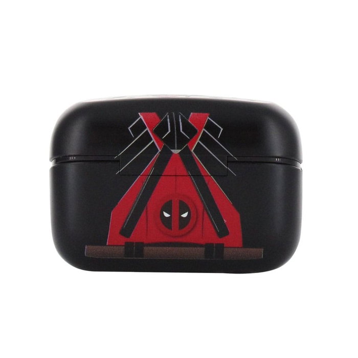EXQUISITE GAMING - Casque audio sans fil Deadpool Marvel, Bluetooth 5.3, avec réduction de bruit, autonomie 4h, kit de chargeurs et embouts