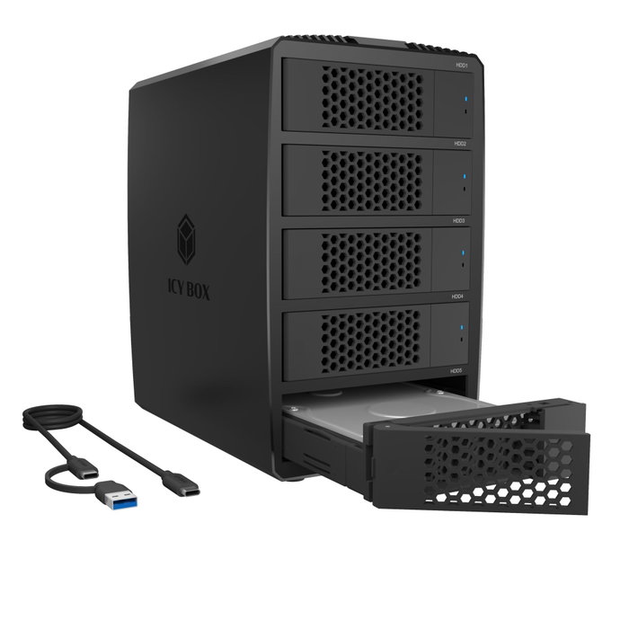 Icy ICY BOX IB-RD3705-CU3 Boîtier RAID 5 baies pour 2,5/3,5 SATA