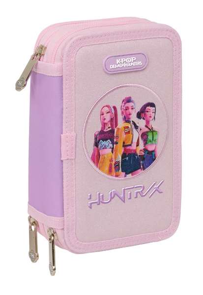 Safta Plumier Triple 37 Pièces K-Pop Demon Hunters Iconic 12,5x19,5x5,5 cm Âge Min 36 Mois