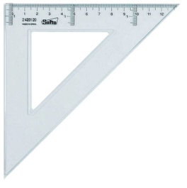 Safta Équerre de 20 cm en Cristal