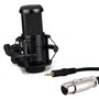 Phoenix Technologies StreamCast Pro - Microphone Gaming avec bras articulé, filtre pop, omnidirectionnel, jack et monture antichoc pour streaming et podcast