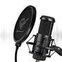 Phoenix Technologies StreamCast Pro - Microphone Gaming avec bras articulé, filtre pop, omnidirectionnel, jack et monture antichoc pour streaming et podcast