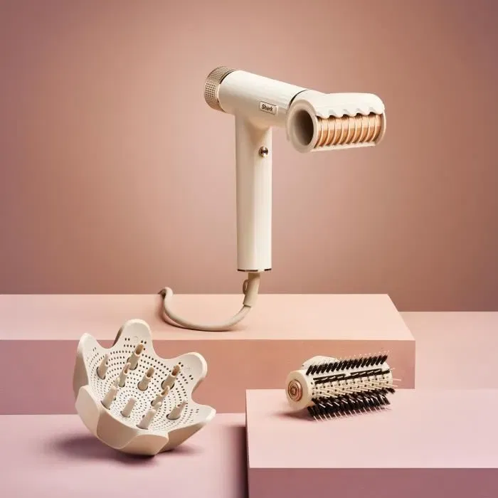 Shark - HD334EU - Sèche-cheveux SpeedStyle avec boucleur et finisseur RapidGloss - Pour cheveux lisses, ondulés, bouclés et crépus - Séchage rapide et ultra-brillant