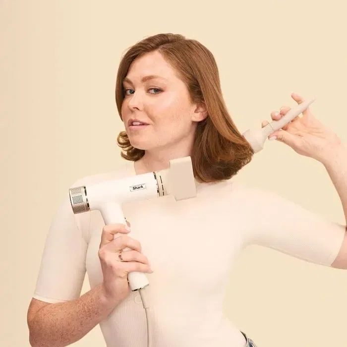 Shark - HD334EU - Sèche-cheveux SpeedStyle avec boucleur et finisseur RapidGloss - Pour cheveux lisses, ondulés, bouclés et crépus - Séchage rapide et ultra-brillant
