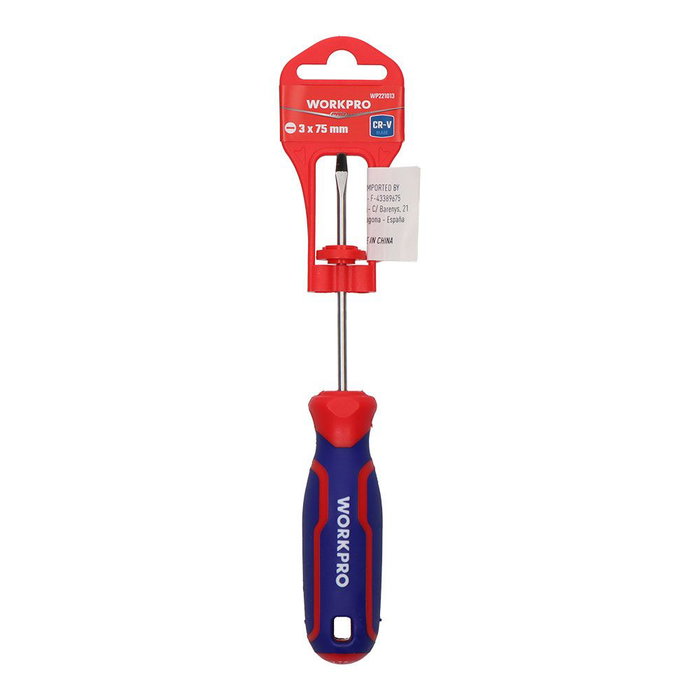 Workpro Destornillador plat 3 x 75 mm