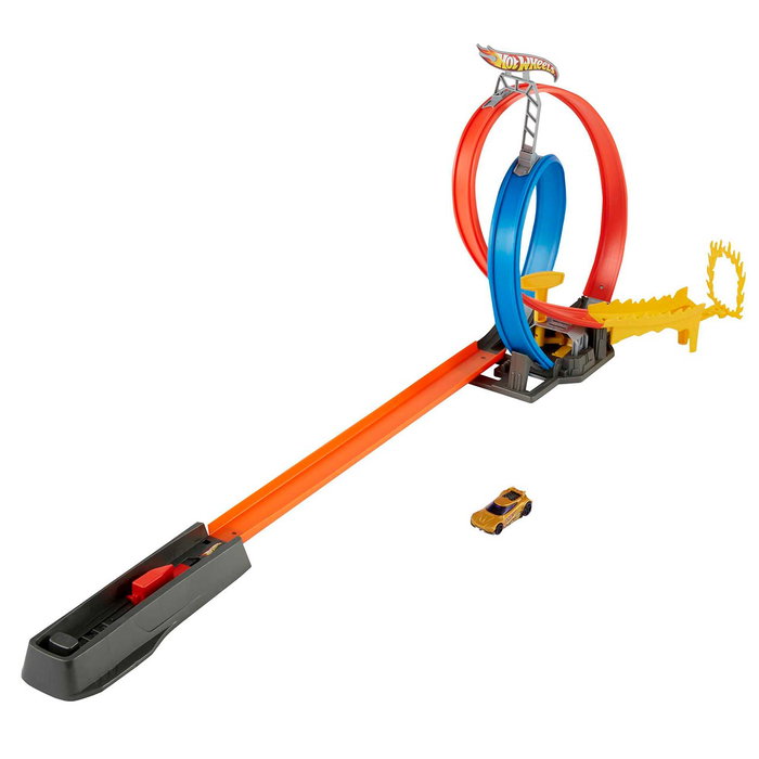 Hot Wheels Circuit Energy Track avec boucles et anneau de feu pour voitures jouets - Ensemble de piste et voiture - Référence Gnd92 Hot Wheels Circuit Energy Track avec boucles et anneau de feu pour voitures jouets - Ensemble de piste et voiture - Référence Gnd92