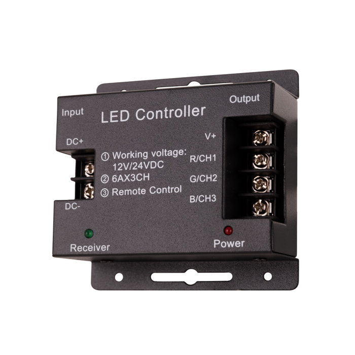 Contrôleur RF Bande RVB Télécommande Tactile Ronde 12-24VDC 216/432W Contrôleur RF Bande RVB Télécommande Tactile Ronde 12-24VDC 216/432W
