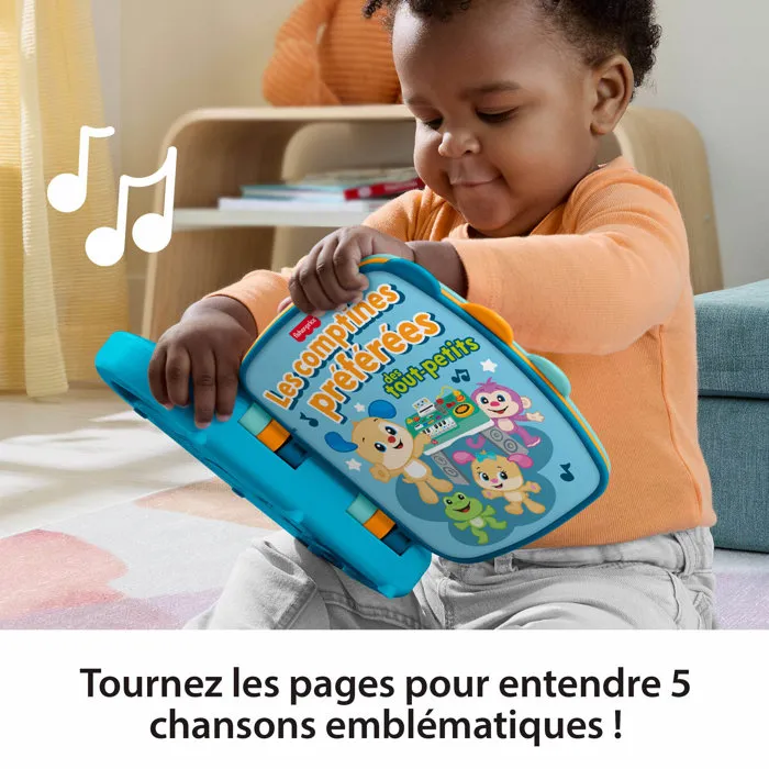 Fisher-Price JMC51 - Les comptines préférées des petits - Jouet musical avec lumières et sons d'éveil pour bébé 6 mois+