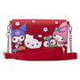 Loungefly Sac bandoulière Hello Kitty and Friends en cuir vegan - 24x6x16 cm, bretelles ajustables, détails brodés, doublure assortie