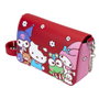 Loungefly Sac bandoulière Hello Kitty and Friends en cuir vegan - 24x6x16 cm, bretelles ajustables, détails brodés, doublure assortie