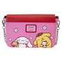 Loungefly Sac bandoulière Hello Kitty and Friends en cuir vegan - 24x6x16 cm, bretelles ajustables, détails brodés, doublure assortie