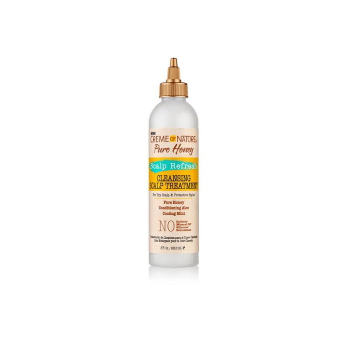 Creme Of Nature Pure Honey Scalp Refresh - Traitement Nettoyant Pour Cuir Chevelu Sans Rinçage 236.5 mL - À Base de Miel et Menthe Creme Of Nature Pure Honey Scalp Refresh - Traitement Nettoyant Pour Cuir Chevelu Sans Rinçage 236.5 mL - À Base de Miel et Menthe