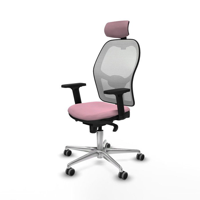 Piqueras y Crespo Chaise de Bureau 2D086G2 Rose avec Appui-tête