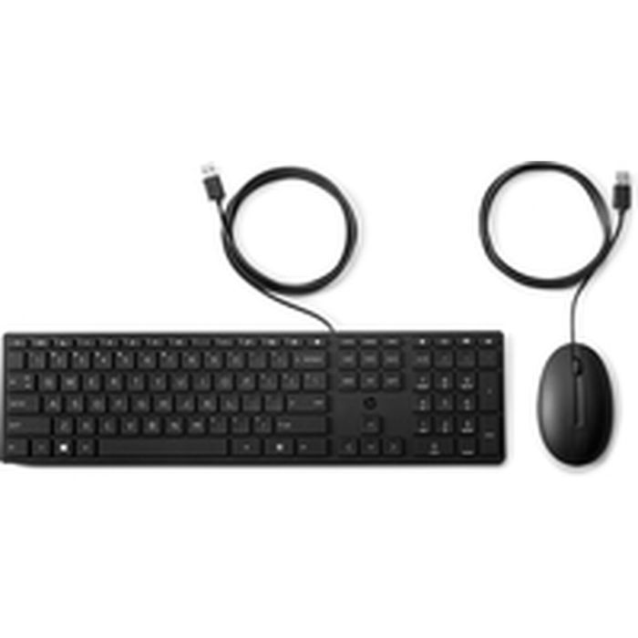 clavier et souris HP 9SR36UT Noir Espagnol Qwerty clavier et souris HP 9SR36UT Noir Espagnol Qwerty