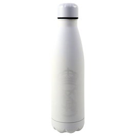 CYP BRANDS Gourde Isotherme 600ml en Acier Inoxidable Blanc, avec Logo Real Madrid