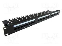 DIGITUS Panneau de brassage Cat 5e 24 ports RJ45 1U 19 pouces noir