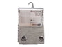 Giftdecor Rideau à plis rayé gris foncé 26 x 42 x 5 cm, ouvert 140 x 260 x 1 cm, 100% polyester (Set de 6)