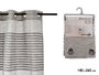 Giftdecor Rideau à plis rayé gris foncé 26 x 42 x 5 cm, ouvert 140 x 260 x 1 cm, 100% polyester (Set de 6)