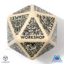 Viridian Jumbo dé Dungeon Room Generator D20 Beige