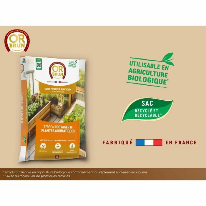 Or Brun Terreau potager & Plantes aromatiques - 6L