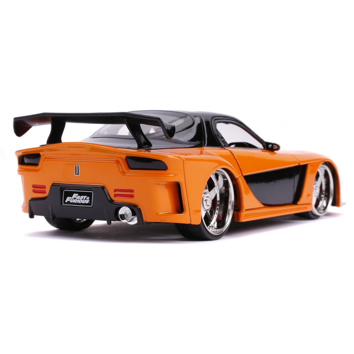 Jada Fast & Furious Mazda RX-7 1:24, Orange / Noir Jada Fast & Furious Mazda RX-7 1:24, Orange / Noir