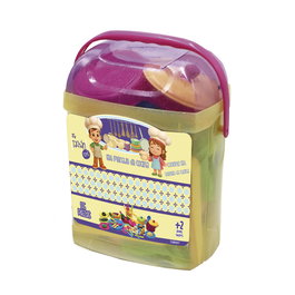 Tachan Set de Vaisselle Jouet 55 Pièces avec Seau de Transport, pour Enfants dès 18 Mois, Favorise la Créativité et l'Apprentissage (8407)