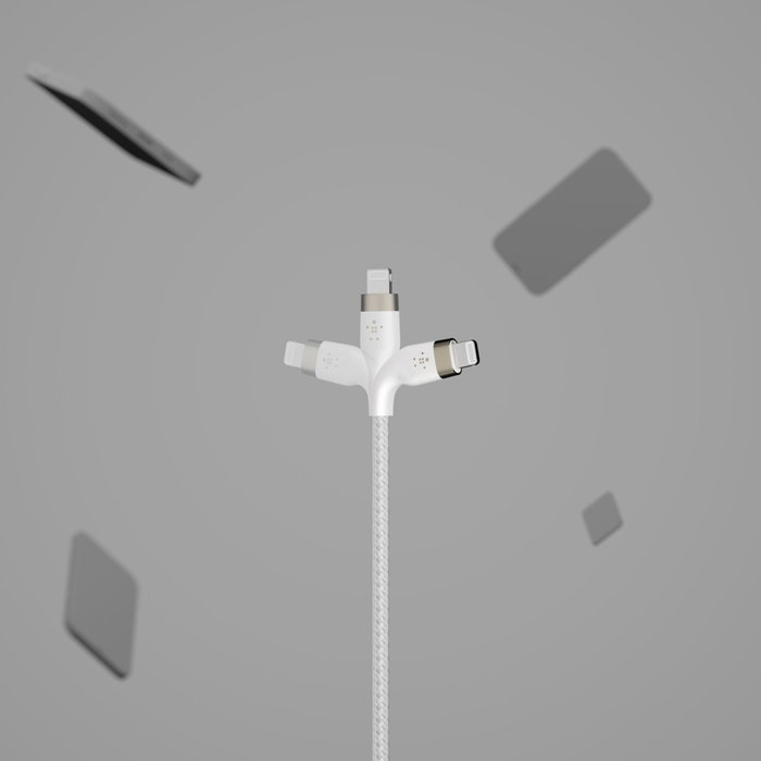 Belkin BOOST CHARGE PRO Flex Câble USB-C vers Lightning 15W 2m Blanc