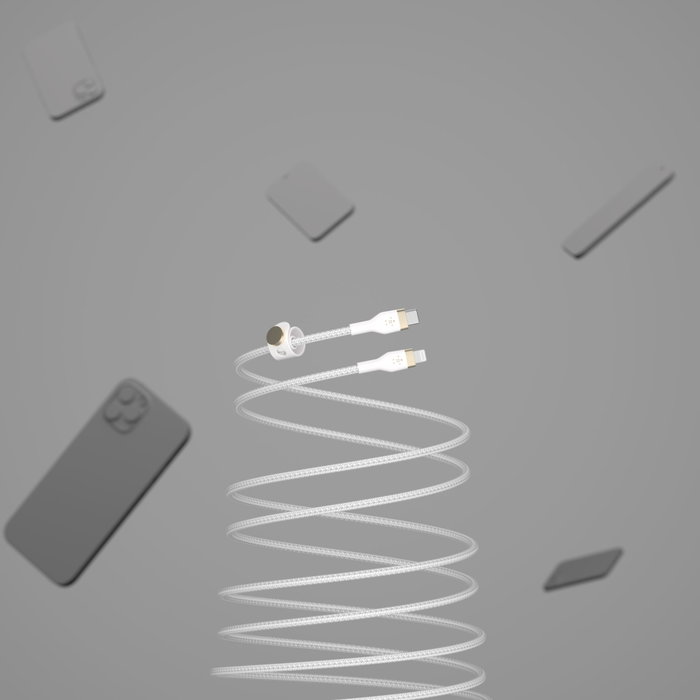 Belkin BOOST CHARGE PRO Flex Câble USB-C vers Lightning 15W 2m Blanc