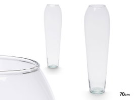 GIFTDECOR Vase en Cristal Bombé 70cm Transparente