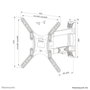 Neomounts Support Mural Télévision Orientable pour Écrans 32-55 Pouces - Pivot 40° - Inclinaison 14° - Charge 35 kg - Compatible VESA 100x100 à 400x400 mm - Noir