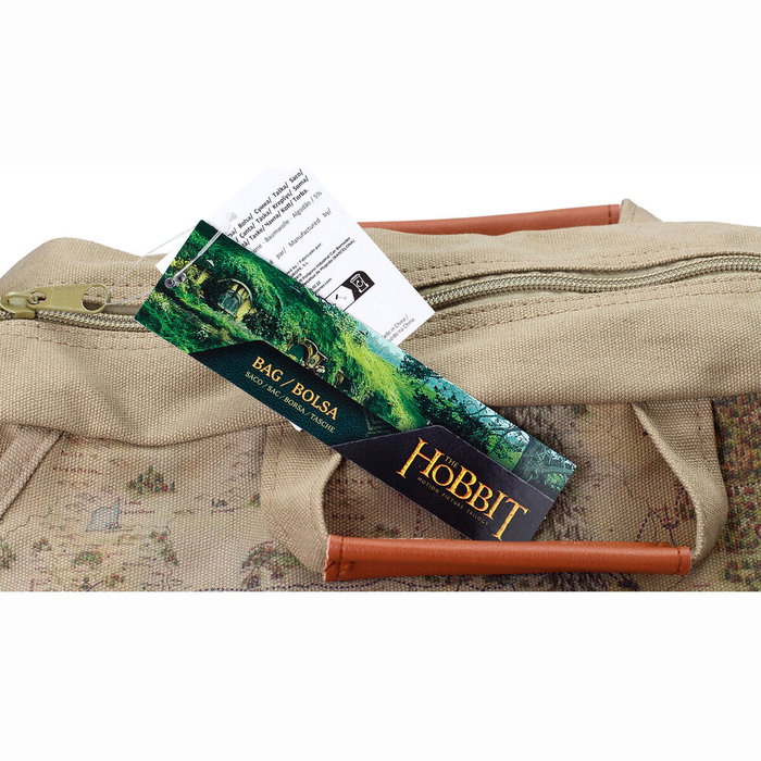 SD TOYS Bolso bandolera Mapa du Hobbit - Sac bandoulière en toile canvas 33x30x5 cm - Licence Le Seigneur des Anneaux (The Lord of the Rings)