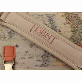 SD TOYS Bolso bandolera Mapa du Hobbit - Sac bandoulière en toile canvas 33x30x5 cm - Licence Le Seigneur des Anneaux (The Lord of the Rings)