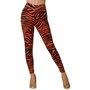 BigBuy Fashion Leggings Orange à Rayures Noires Adulte