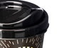 Leknes Verre en Plastique Noir avec Couvercle 650 ml 9,5x17x9,5 cm (Set de 24)