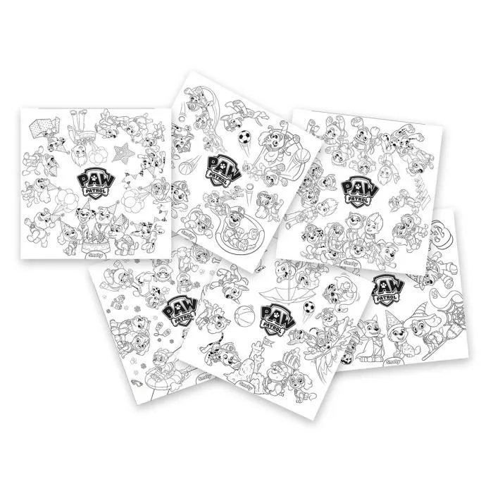 Smoby Recharge de Dessins Pat' Patrouille pour Table Créative Kid - 10 Feuilles de Coloriage Grand Format 51x51 cm