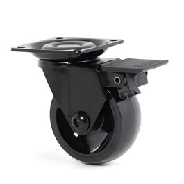 RUEDAS Roue Giratoire EMMA-3 Ø50 mm avec Frein, Poids Max 50kg, Caoutchouc Anti-Fil, Plaque 55x55mm