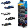 Hot Wheels JLN11 Coffret 5 Voitures de Course F1 - Métal Moulé 1/64 - Jouet Enfant Dès 3 Ans