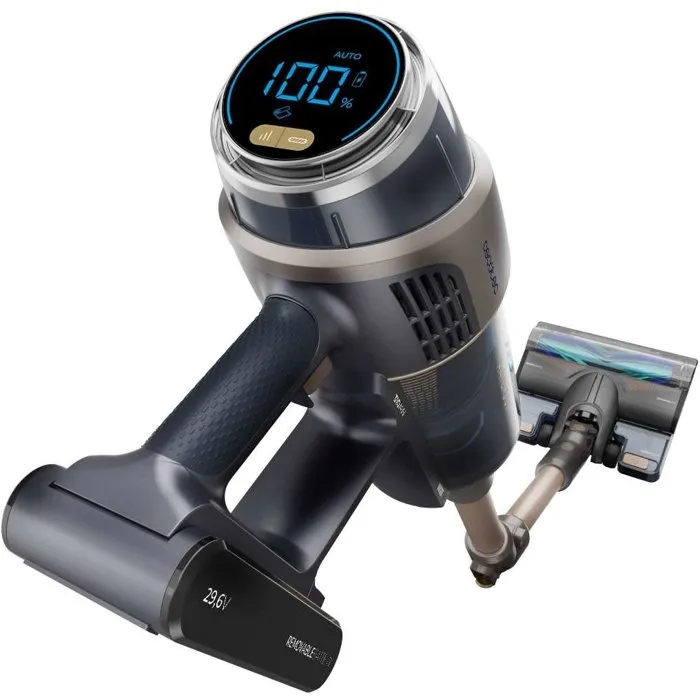 Cecotec Conga Rockstar RX90 AI AquaPet Flex - Aspirateur balai 350 AW, 100 min d'autonomie, 180 m², Or