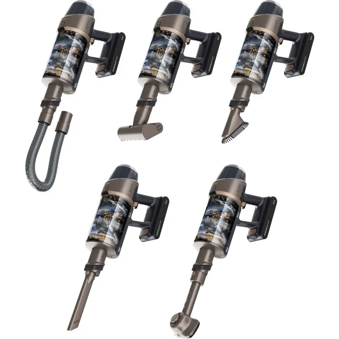 Cecotec Conga Rockstar RX90 AI AquaPet Flex - Aspirateur balai 350 AW, 100 min d'autonomie, 180 m², Or