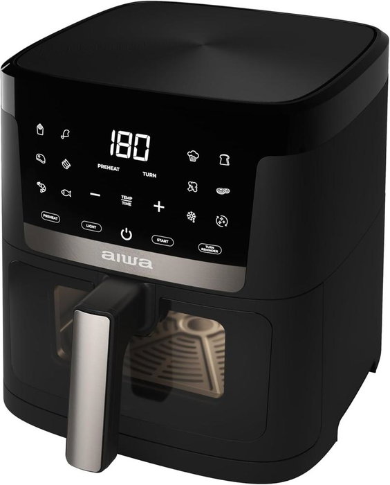 Aiwa Freidora à Air Chukuma 1800 W 7 L, Friteuse Digitale sans Huile, 12 Programmes, AutoClean, Noir