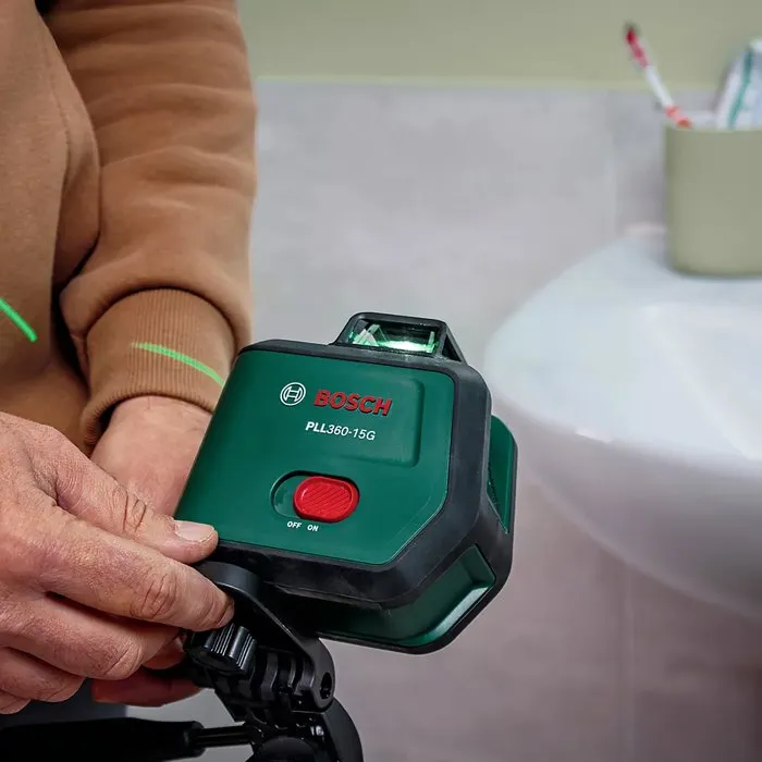 Bosch PLL 360-15G - Niveau laser avec trépied TT 120, pince MM3, housse et batterie Li-ion Bosch PLL 360-15G - Niveau laser avec trépied TT 120, pince MM3, housse et batterie Li-ion